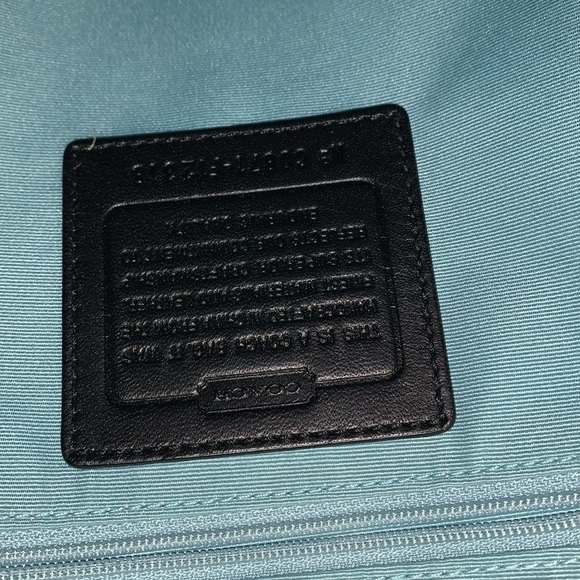 Coach Patchwork Canvas Tote with patent leather handles tag also silver hardware - Picture 4 of 12